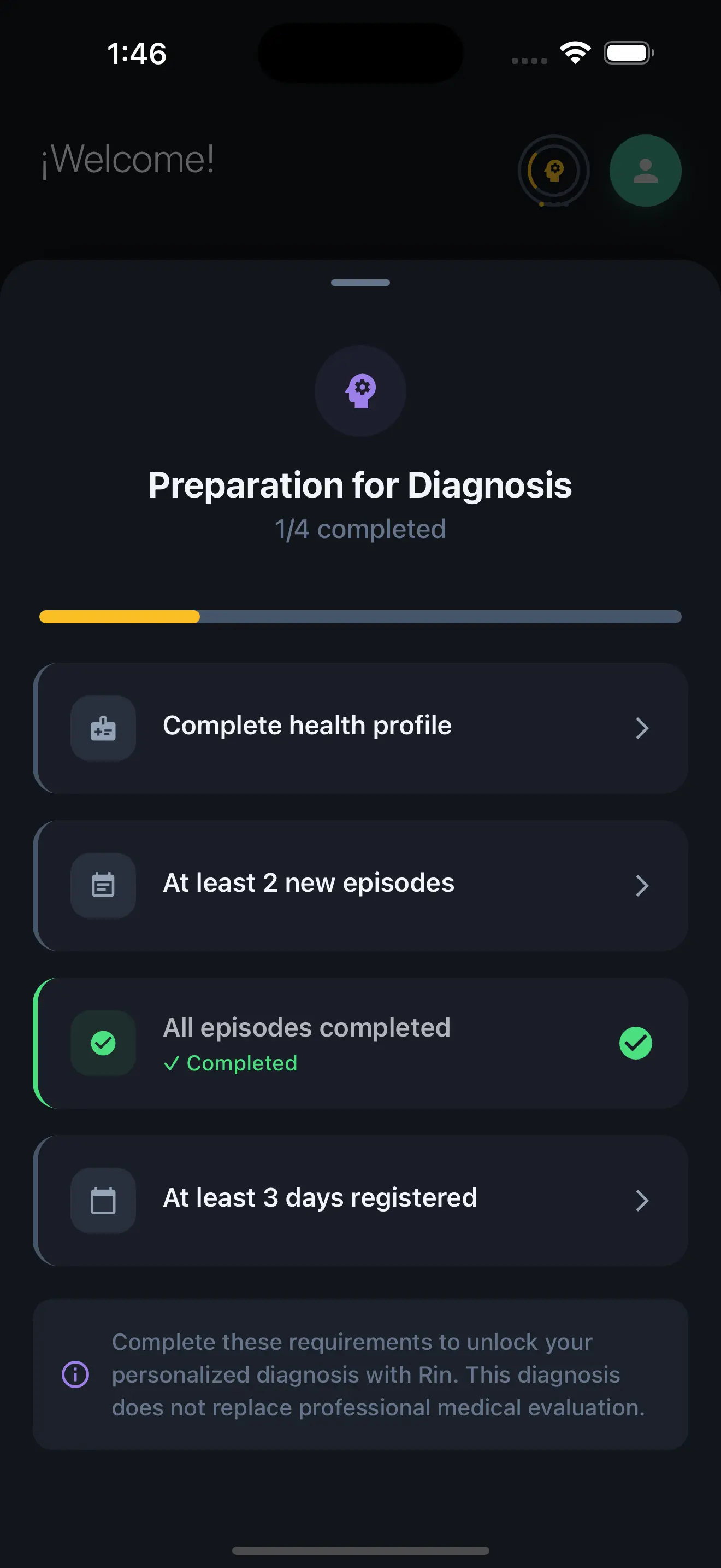 Rin App Screenshot - Visual reports